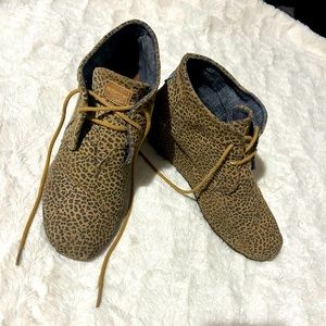 Toms Leopard Print Booties